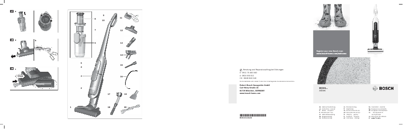 Page n°1 - Manuel utilisateur Bosch Athlet Zoo'o BBH6256P1