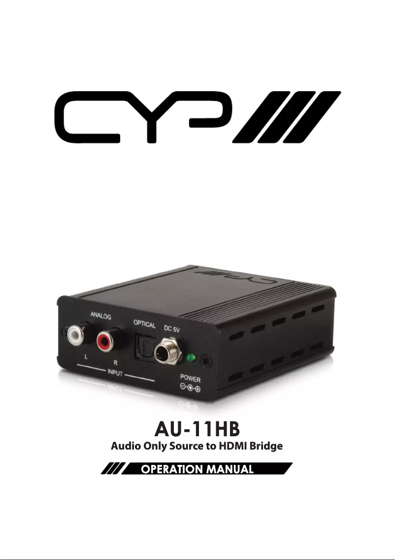 Página 1 del manual Manual de usuario CYP AU-11HB