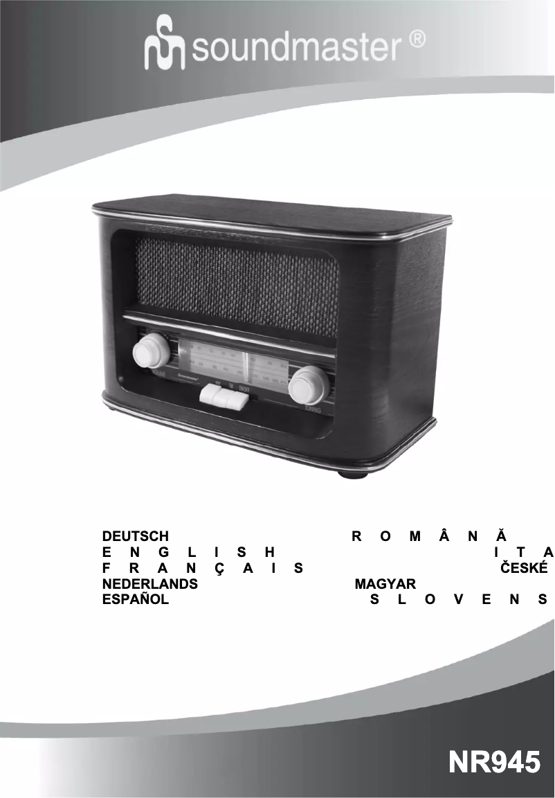 Page 1 de la notice Manuel utilisateur Soundmaster NR945