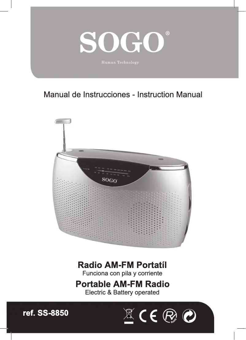 Page 1 de la notice Manuel utilisateur Sogo SS-8850