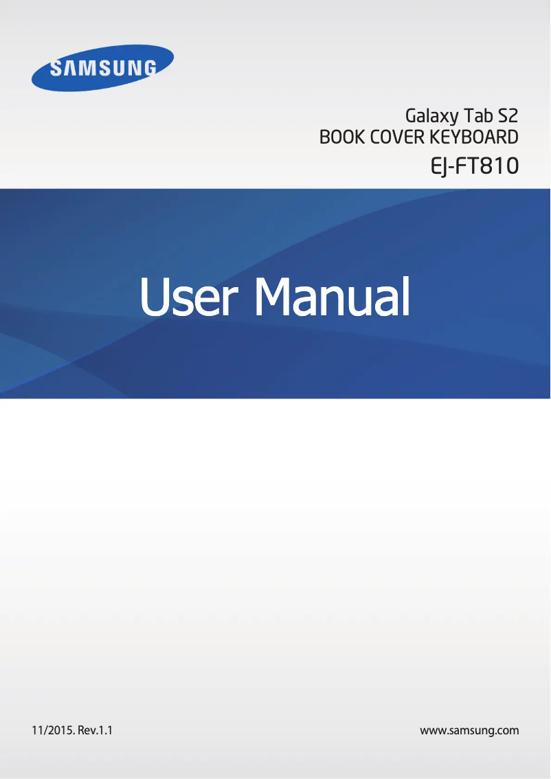 Page n°1 - Manuel utilisateur Samsung EJ-FT810UBE