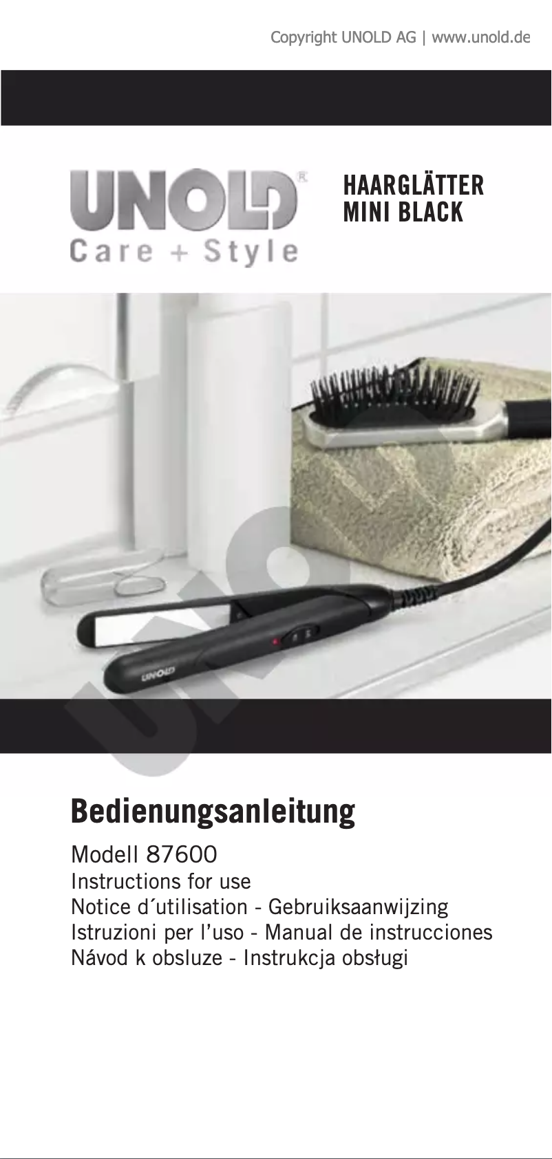 Image de la première page du manuel de l'appareil Mini black 87600