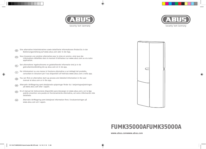 Page n°1 - Guide d'installation Abus FUMK35000A