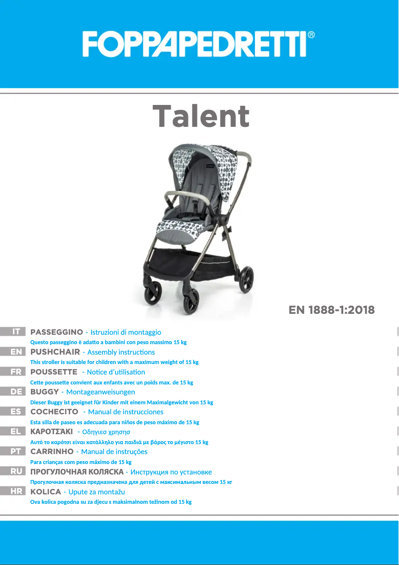 Image de la première page du manuel de l'appareil Talent