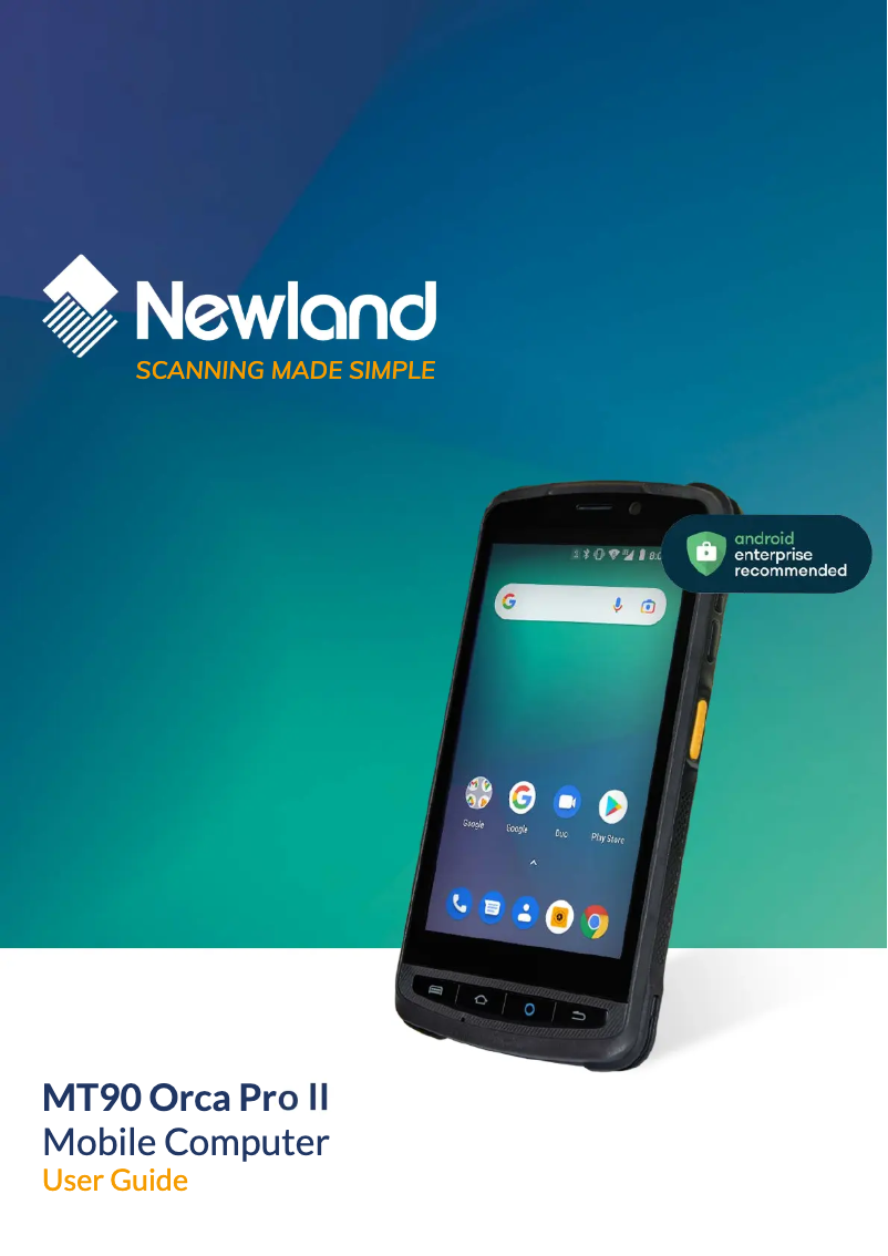 Page 1 de la notice Manuel utilisateur Newland MT90 Orca Pro II