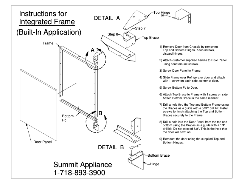 Page n°1 - Manuel d'utilisation et d'entretien Summit CT663BKBIIFADA