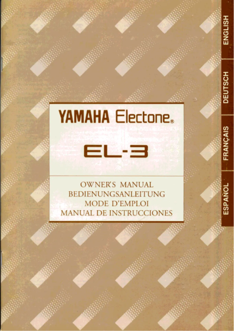 Page 1 de la notice Manuel utilisateur Yamaha Electone EL-3