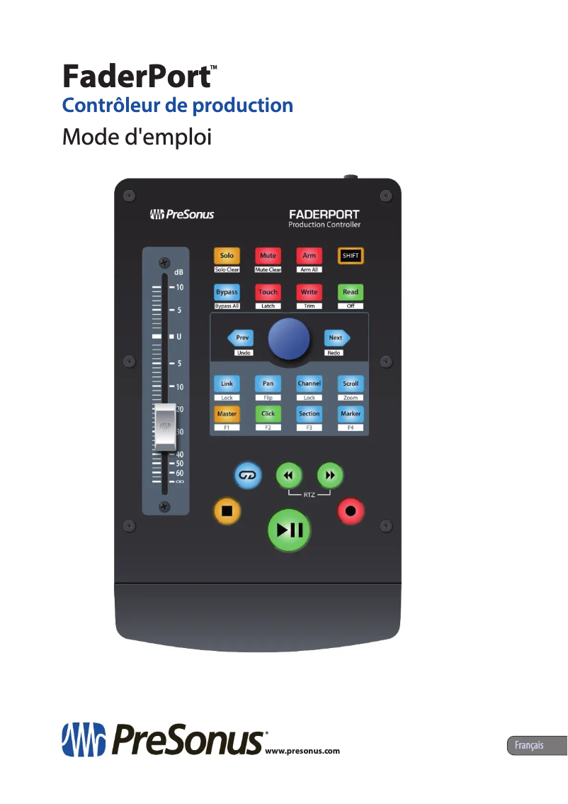 Page n°1 - Manuel utilisateur PreSonus FaderPort