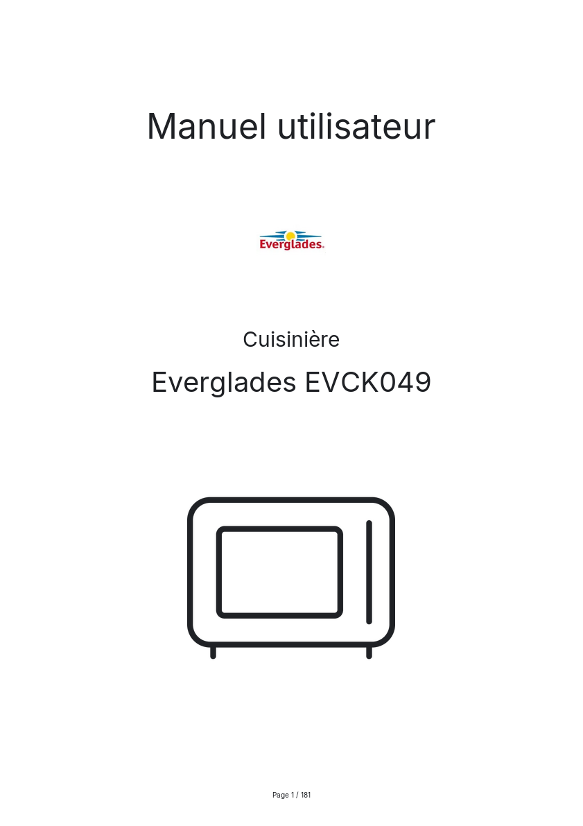 Image de la première page du manuel de l'appareil EVCK049