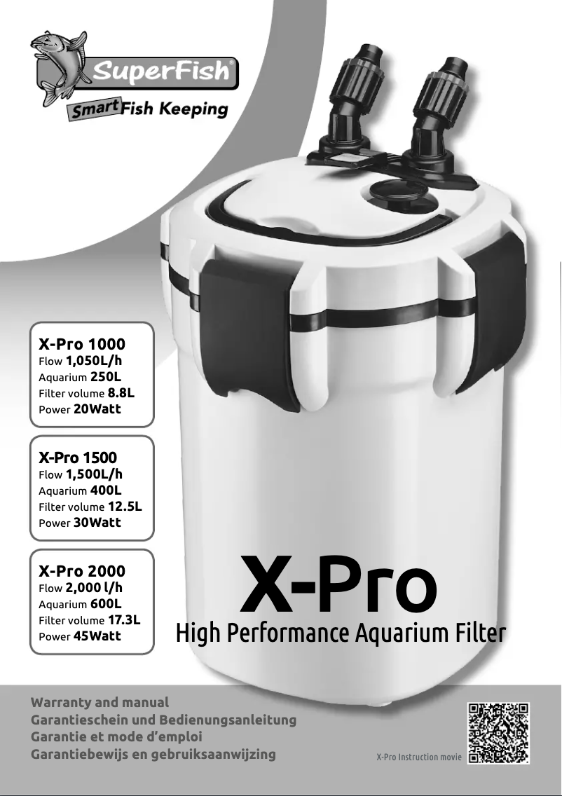 Page 1 de la notice Manuel utilisateur SuperFish X-Pro 1500