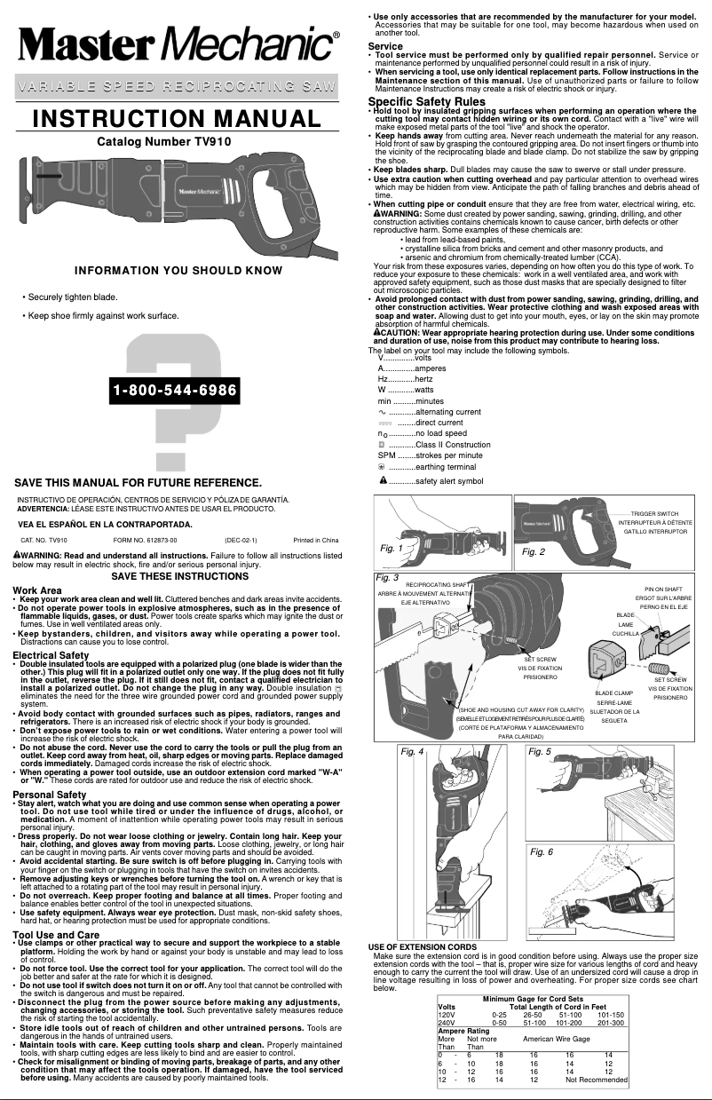 Image de la première page du manuel de l'appareil TV910