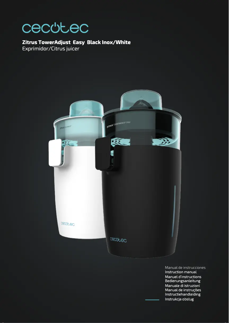 Page n°1 - Manuel utilisateur Cecotec Zitrus TowerAdjust Easy