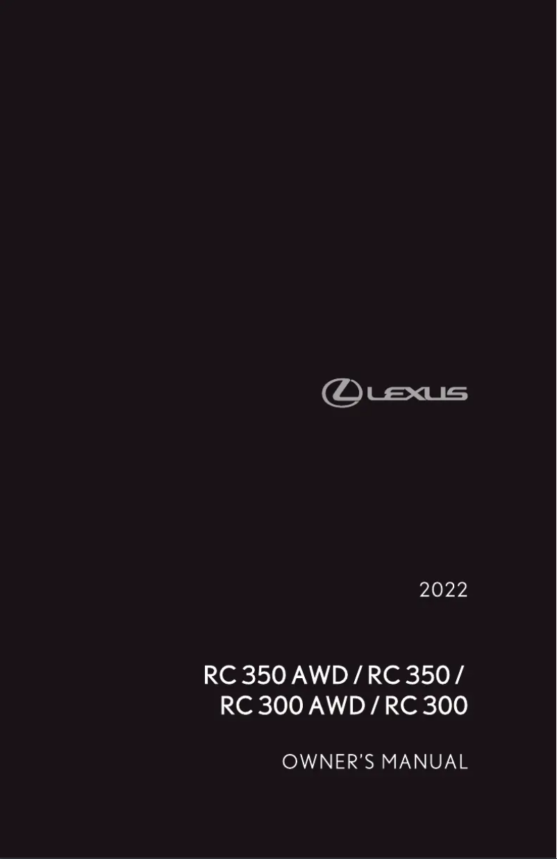 Image de la première page du manuel de l'appareil RC 300 AWD (2022)