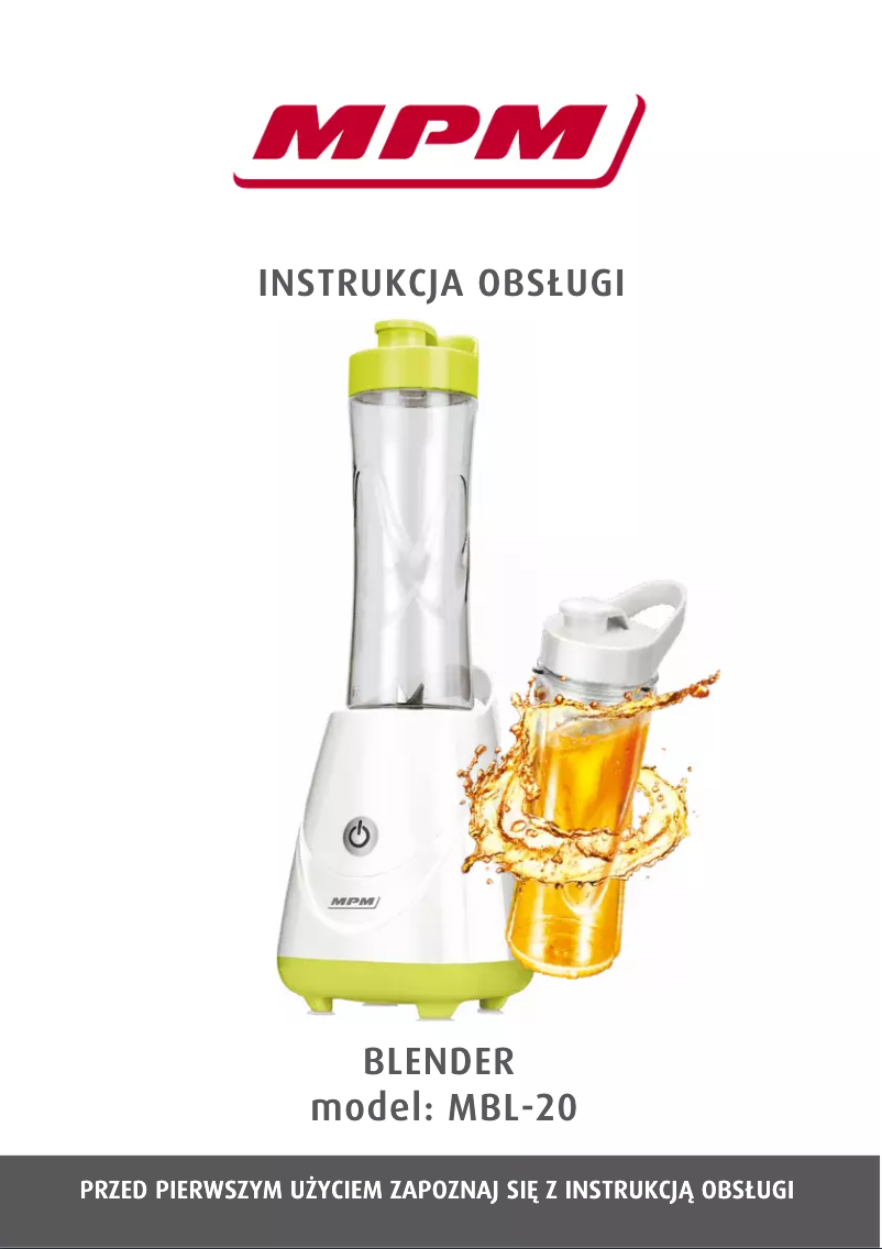 Page 1 de la notice Manuel utilisateur MPM MBL-20