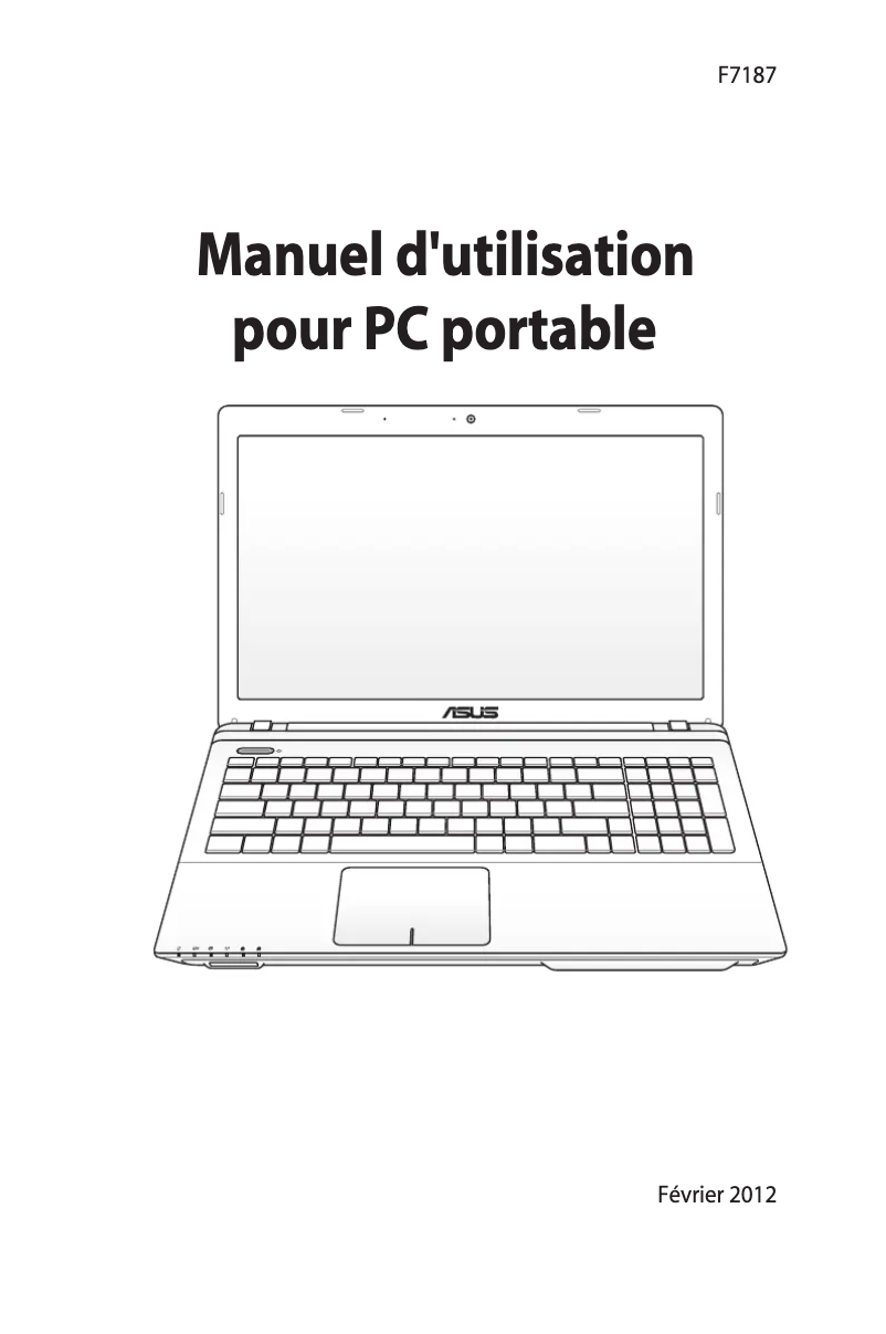 Page n°1 - Manuel utilisateur Asus F7187