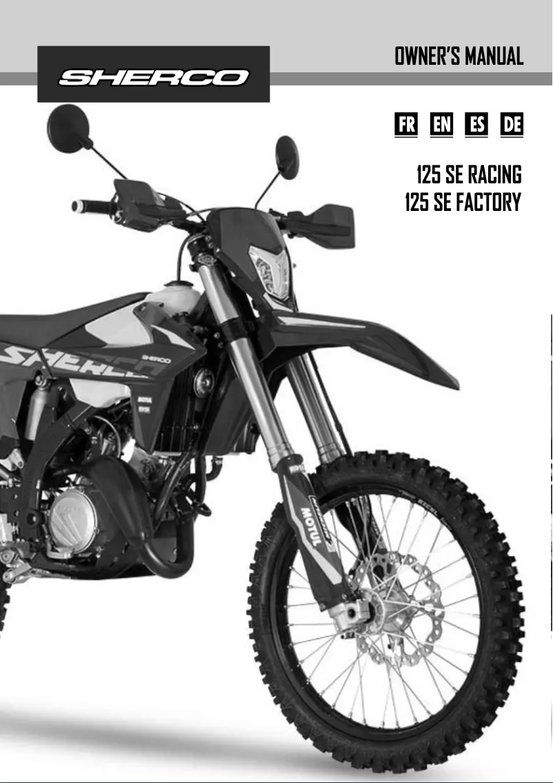 Image de la première page du manuel de l'appareil 125 SE (2025)