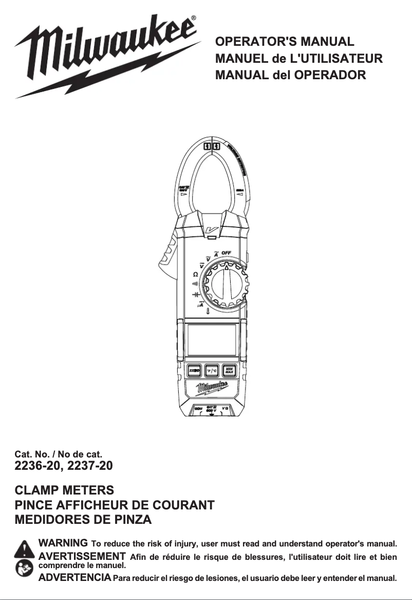 Page n°1 - Manuel utilisateur Milwaukee 2236-20