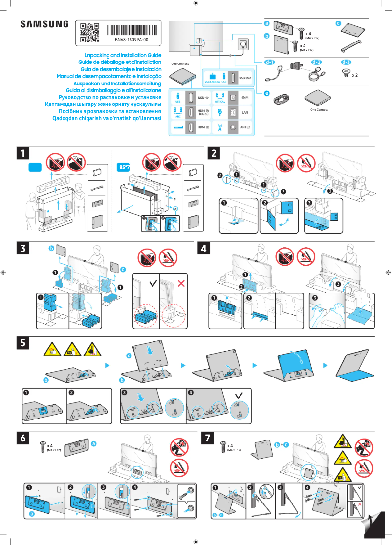Page 1 de la notice Guide d'installation Samsung QE75QN800DT