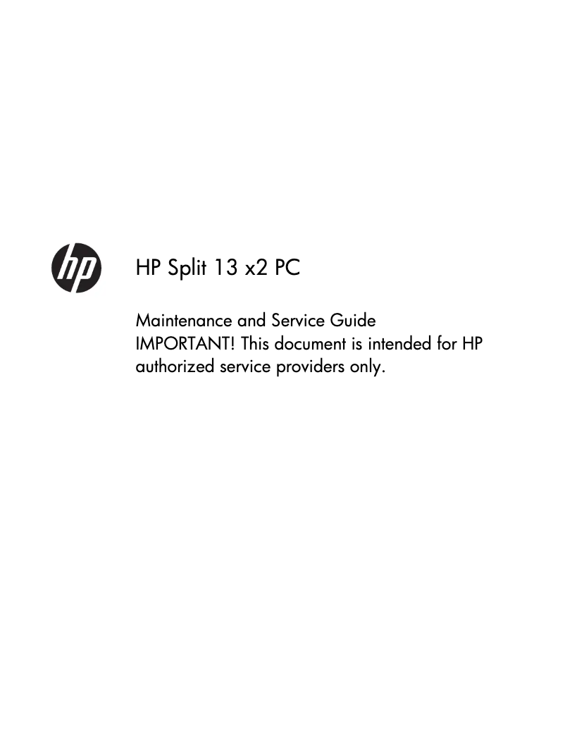 Image de la première page du manuel de l'appareil Spectre 13-h200 x2
