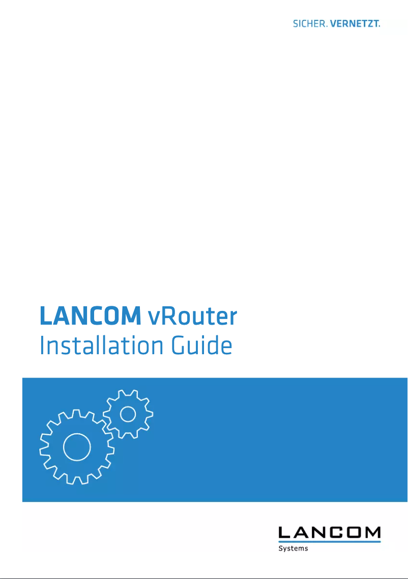Page 1 de la notice Manuel utilisateur Lancom vRouter 1000