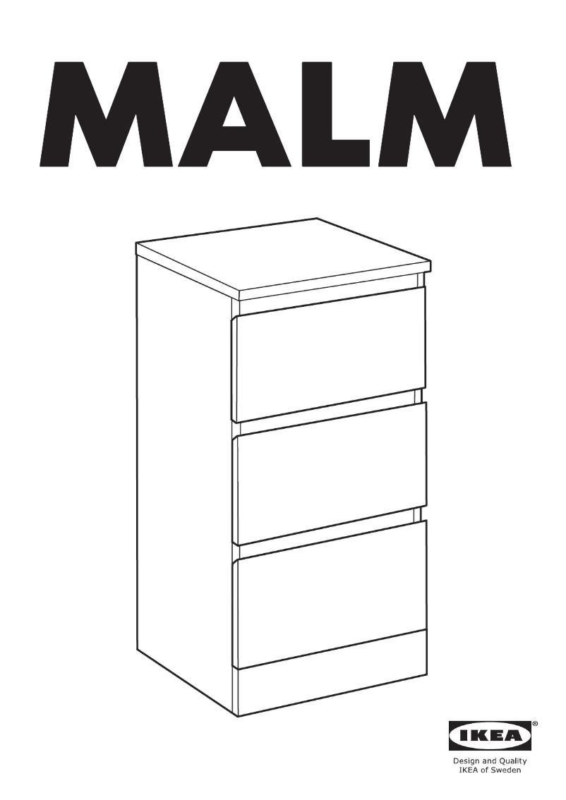 Page 1 de la notice Manuel utilisateur Ikea MALM 104.296.14