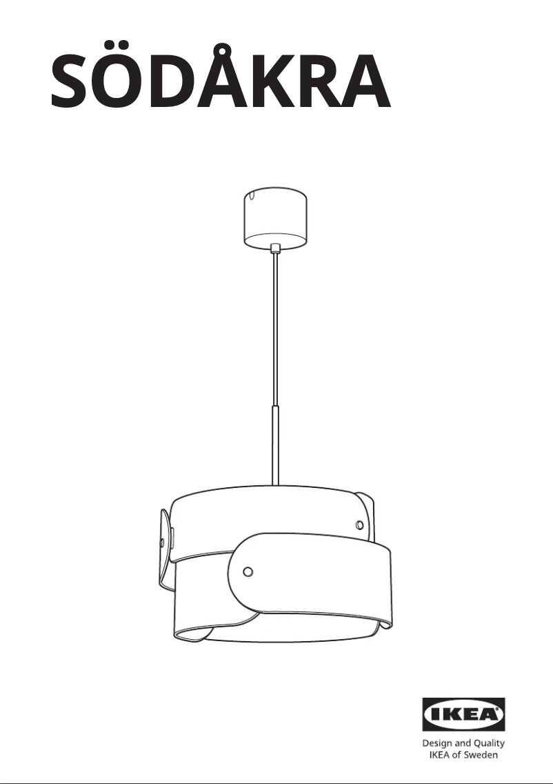 Page 1 de la notice Manuel utilisateur Ikea SÖDÅKRA 604.599.34