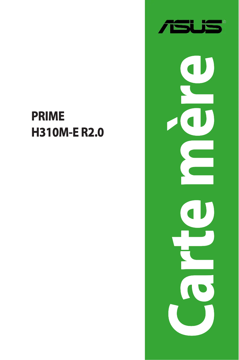 Page 1 de la notice Manuel utilisateur Asus Prime H310M-E R2.0