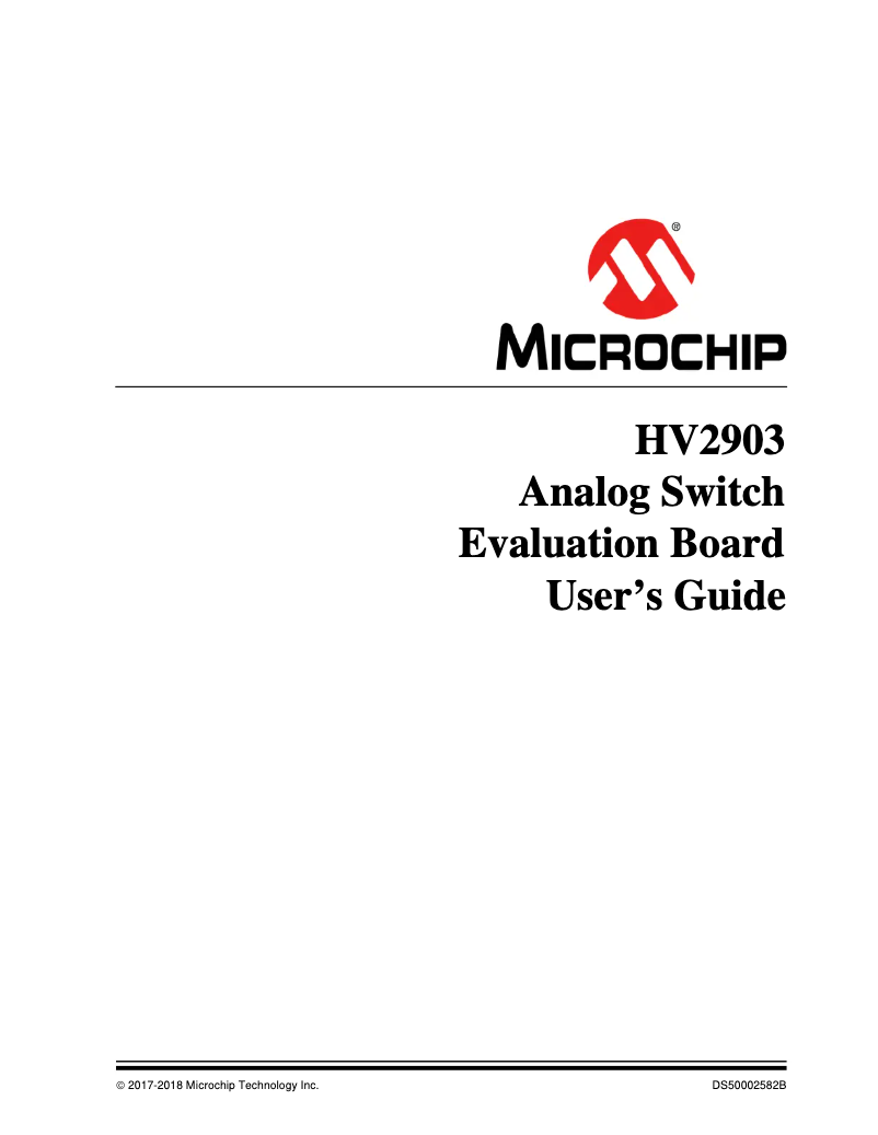 Page 1 de la notice Manuel utilisateur Microchip HV2803