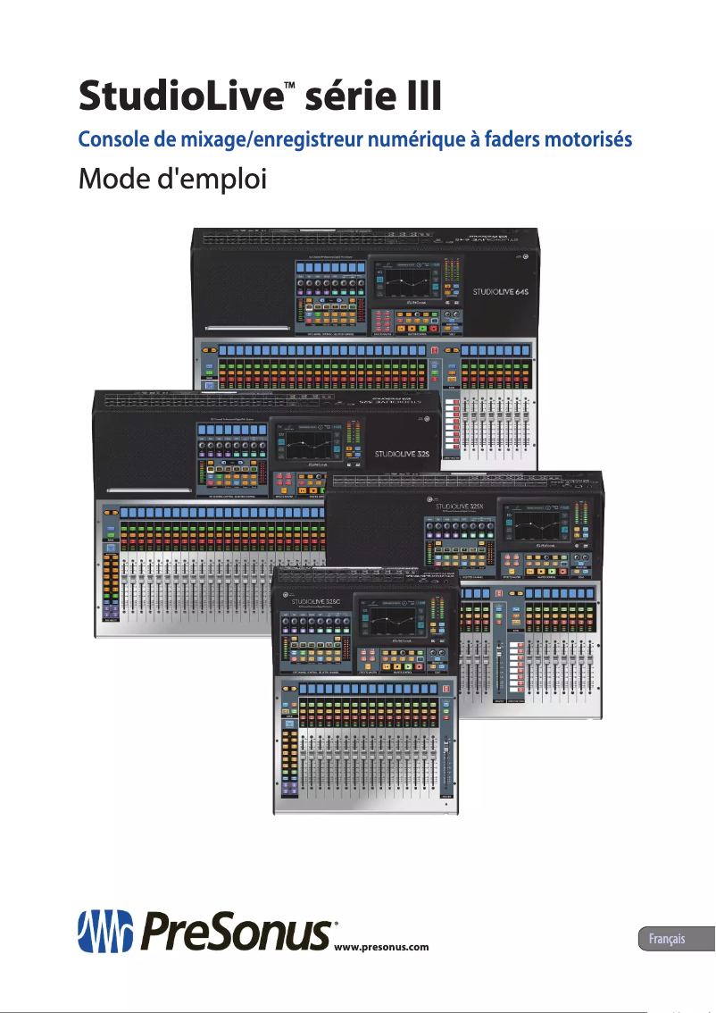 Page n°1 - Manuel utilisateur PreSonus StudioLive 32S