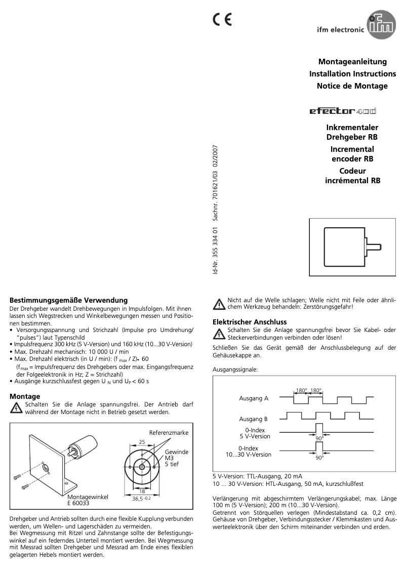 Page n°1 - Manuel utilisateur IFM RB6058