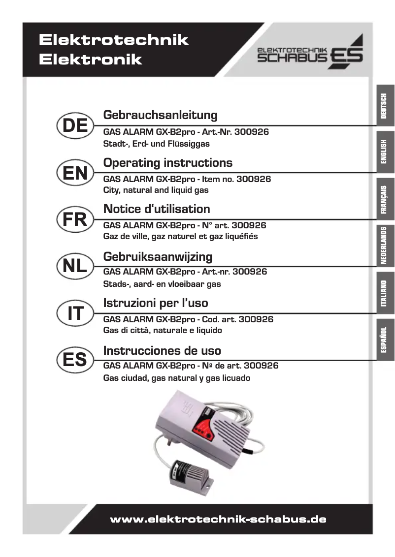 Page n°1 - Manuel utilisateur Schabus GX-B2pro