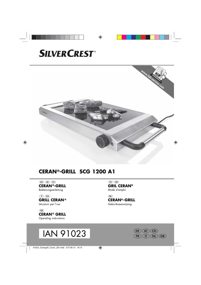 Page 1 de la notice Manuel utilisateur SilverCrest Ceran SCG 1200 A1