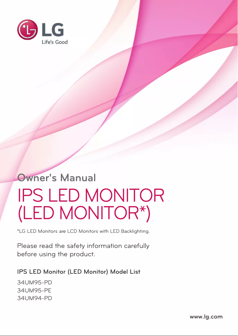 Image de la première page du manuel de l'appareil 34UM94C-P