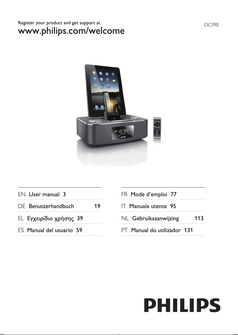 Image de la première page du manuel de l'appareil DC390
