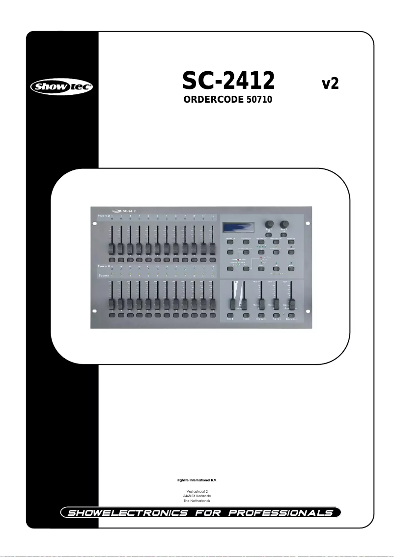 Page 1 de la notice Manuel utilisateur Showtec SC-2412