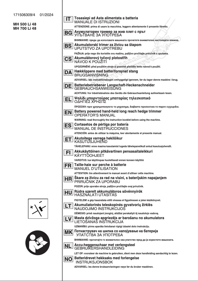 Page n°1 - Manuel utilisateur Stiga MT 500e