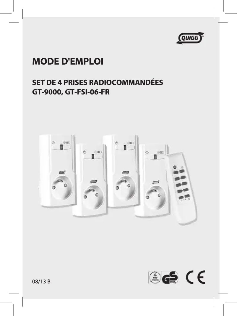 Page 1 de la notice Manuel utilisateur Quigg GT-FSI-06