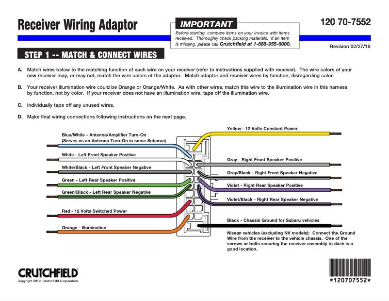 Page n°1 - Manuel utilisateur Metra 70-7552