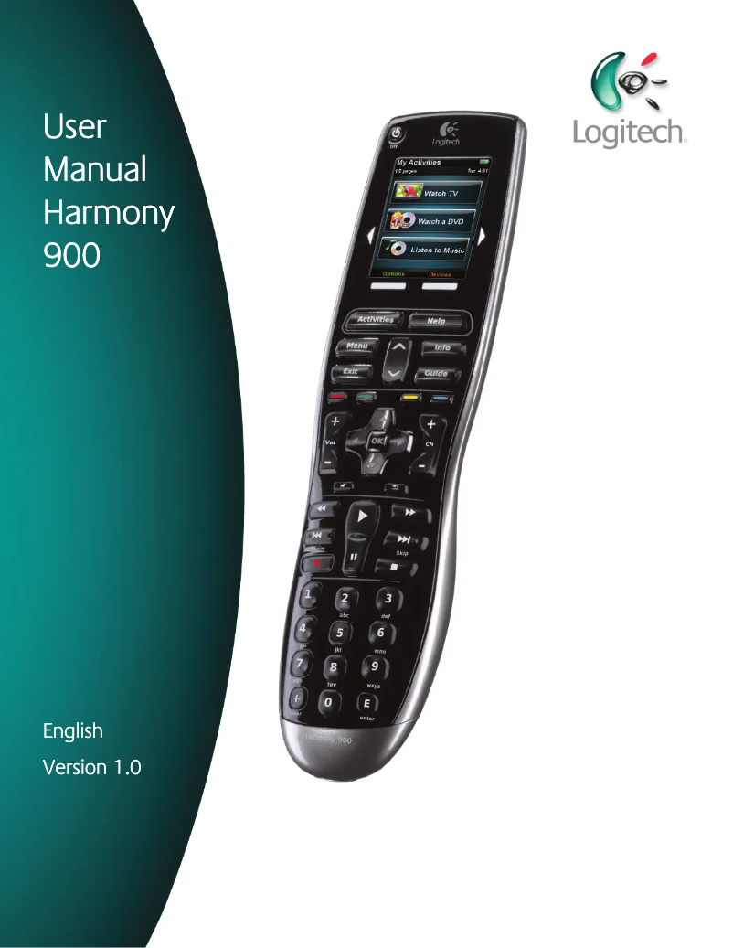 Página 1 del manual Manual de usuario Logitech Harmony 900