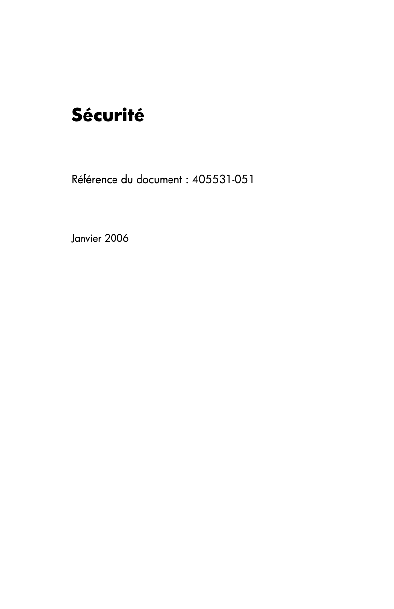 Page 1 de la notice Instructions de sécurité HP Compaq nc4400