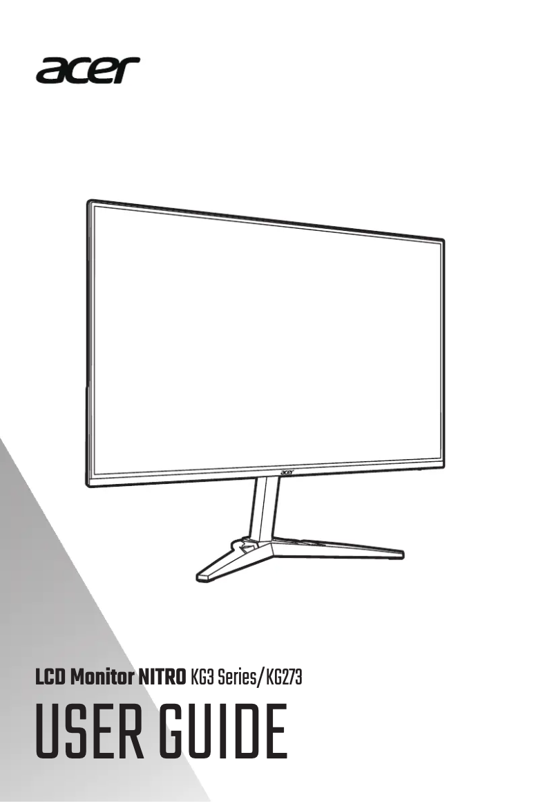 Página 1 del manual Guía de inicio rápido Acer KG273