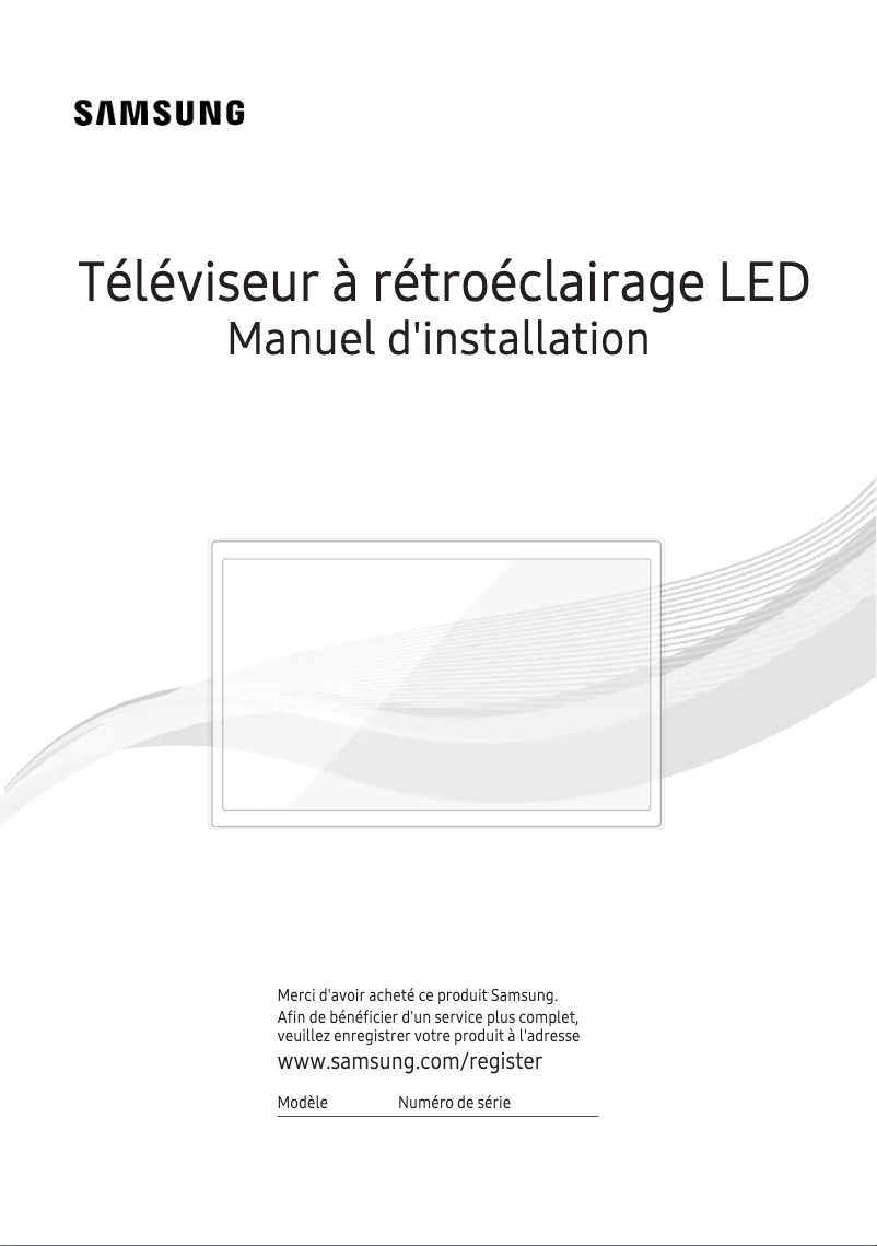 Page 1 de la notice Manuel utilisateur Samsung HG65EE89UAC