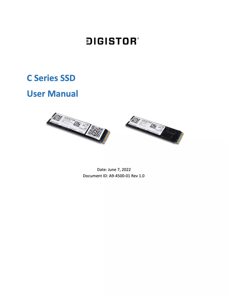 Image de la première page du manuel de l'appareil DIG-SSD2C110008