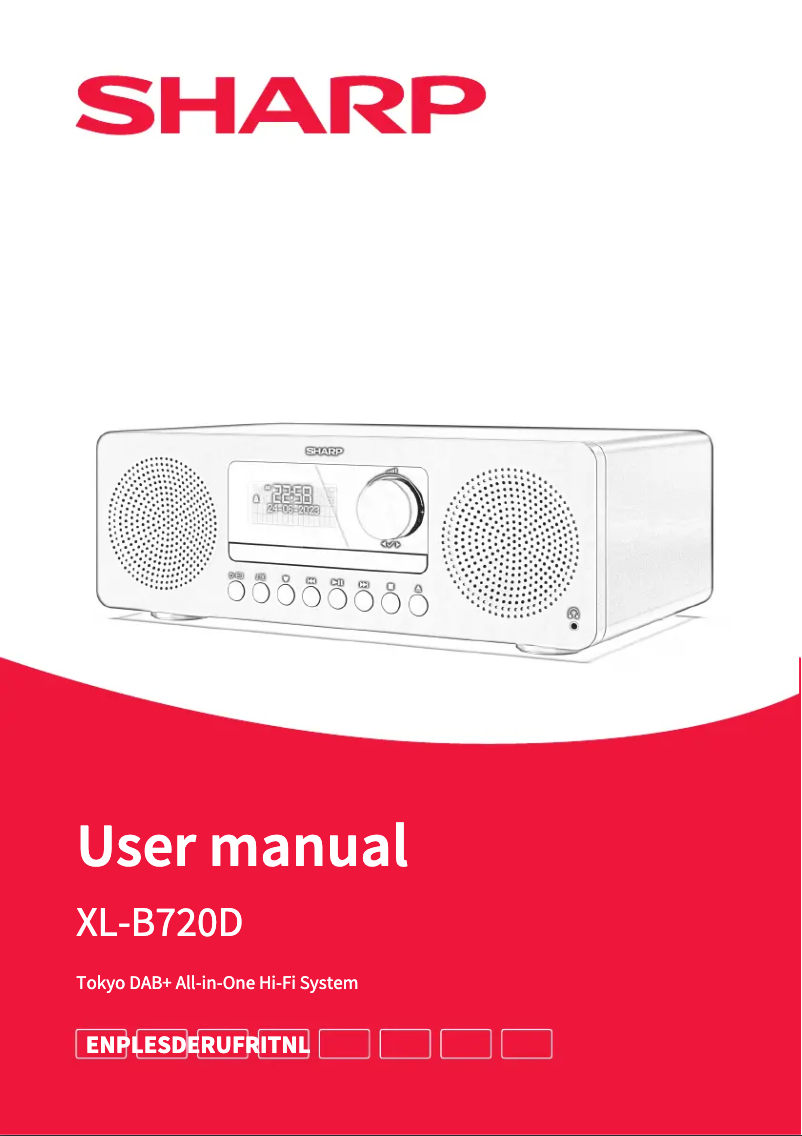Page 1 de la notice Manuel utilisateur Sharp XL-B720D