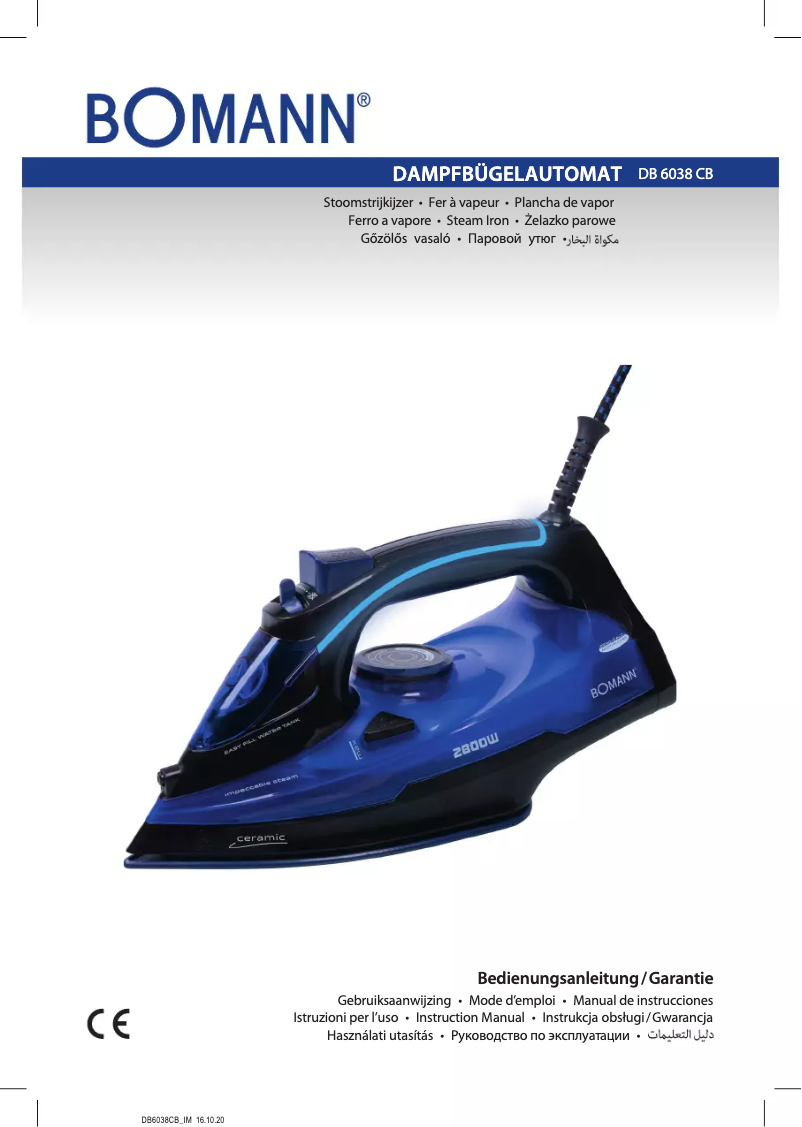 Image de la première page du manuel de l'appareil DB 6038 CB