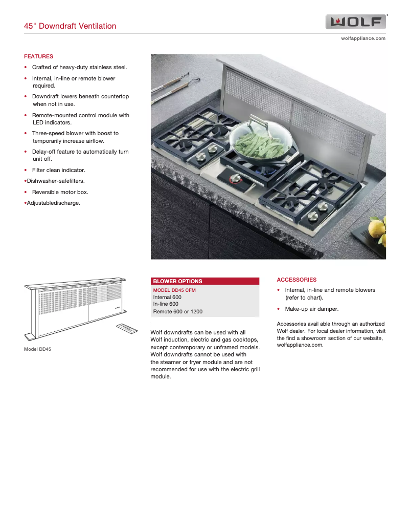 Page 1 de la notice Manuel utilisateur Wolf DD45