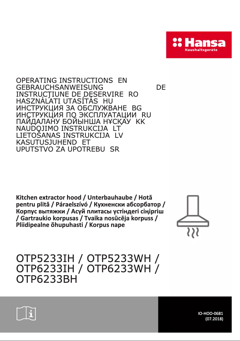 Page n°1 - Manuel utilisateur Hansa OTP5233WH