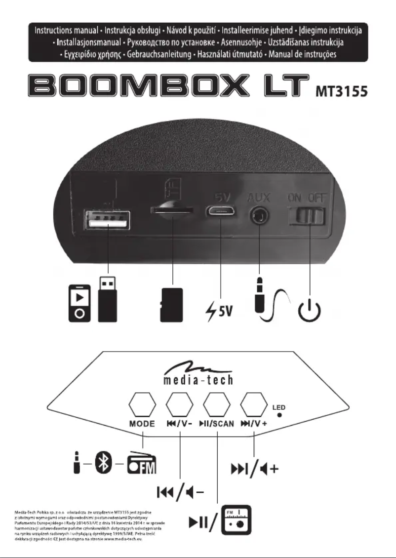 Image de la première page du manuel de l'appareil BOOMBOX LT MT3155