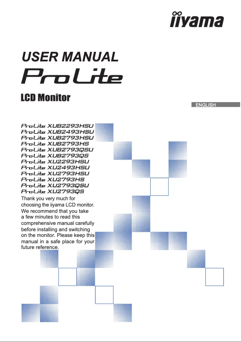 Page n°1 - Label énergétique Iiyama ProLite XUB2493HSU