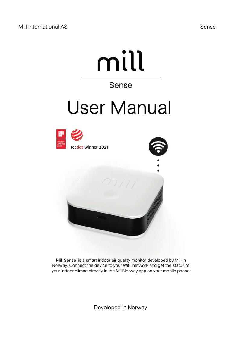 Page 1 de la notice Manuel utilisateur Mill Sense